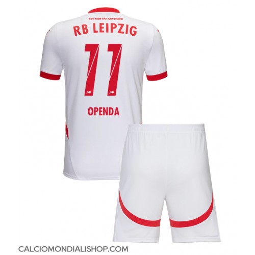 Maglie da calcio RB Leipzig Lois Openda #11 Prima Maglia Bambino 2024-25 Manica Corta (+ Pantaloni corti)